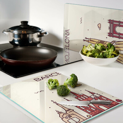 Glazen snijplanken Barcelona en zijn architectuur