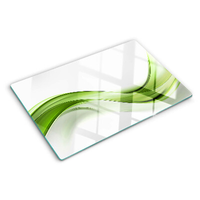 Glazen snijplanken Groene abstracte golven