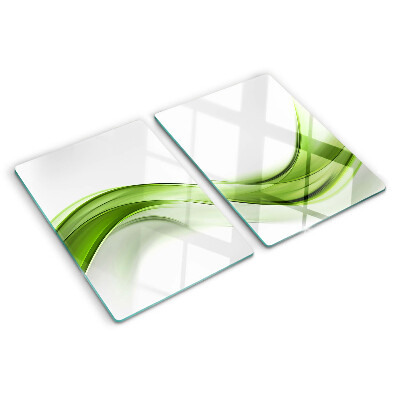 Glazen snijplanken Groene abstracte golven