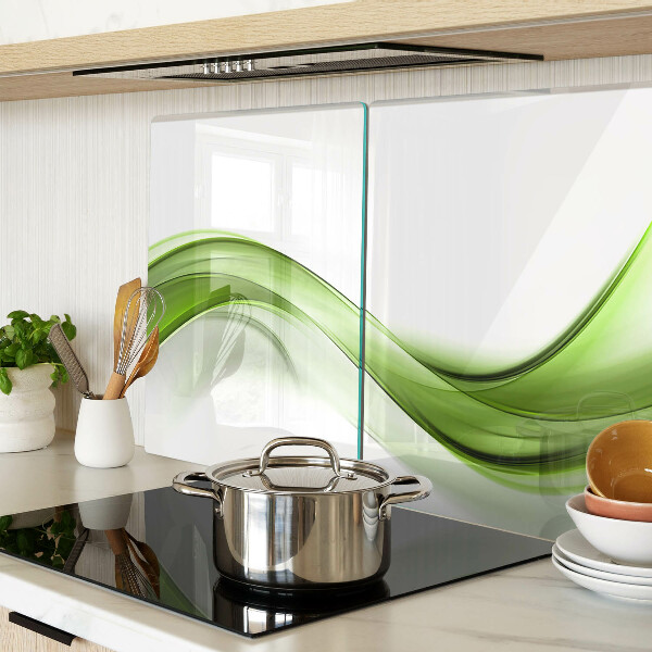 Glazen snijplanken Groene abstracte golven