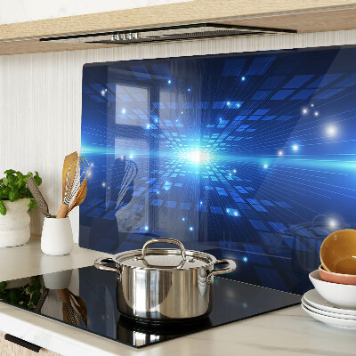 Snijplanken van glas Technologisch patroon in blauwe tinten