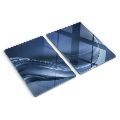 Glazen snijplanken Golven in verschillende tinten blauw