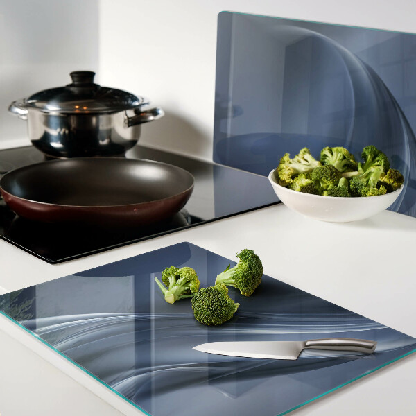 Glazen snijplanken Golven in verschillende tinten blauw