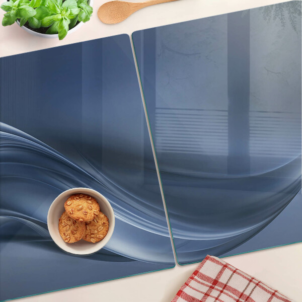 Glazen snijplanken Golven in verschillende tinten blauw