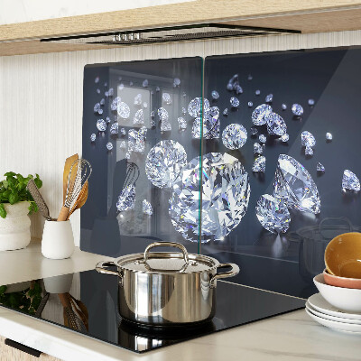 Snijplanken van glas Kristallen en diamanten