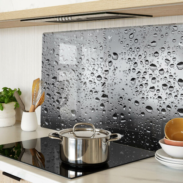 Snijplanken van glas Waterdruppels op glas