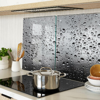 Snijplanken van glas Waterdruppels op glas