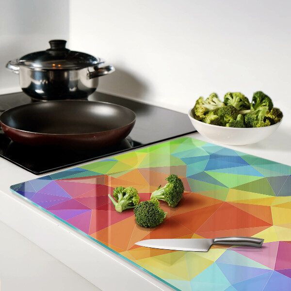 Snijplanken glas De geometrie van gekleurde driehoeken