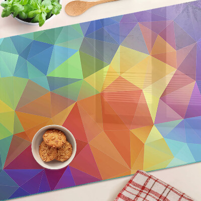 Snijplanken glas De geometrie van gekleurde driehoeken