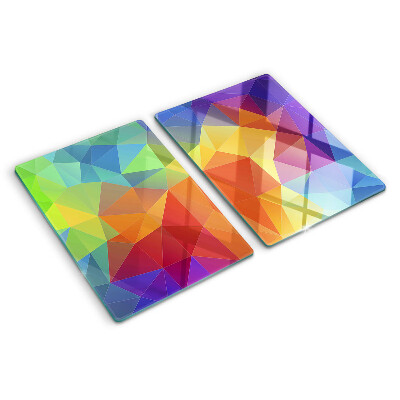 Snijplanken glas De geometrie van gekleurde driehoeken