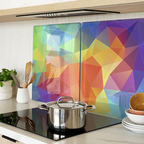 Snijplanken glas De geometrie van gekleurde driehoeken