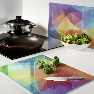 Snijplanken glas De geometrie van gekleurde driehoeken