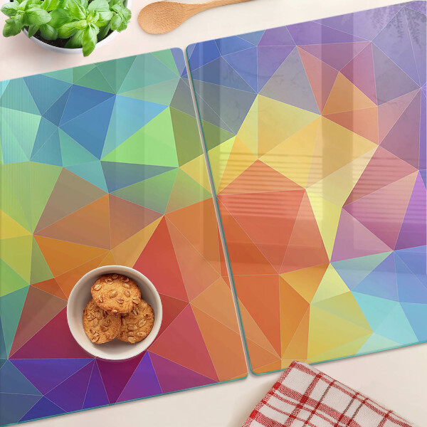 Snijplanken glas De geometrie van gekleurde driehoeken