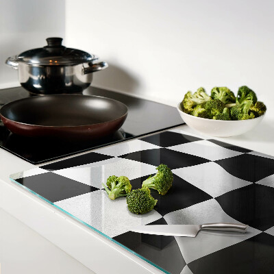 Glazen snijplanken Schaakbord in zwart-wit