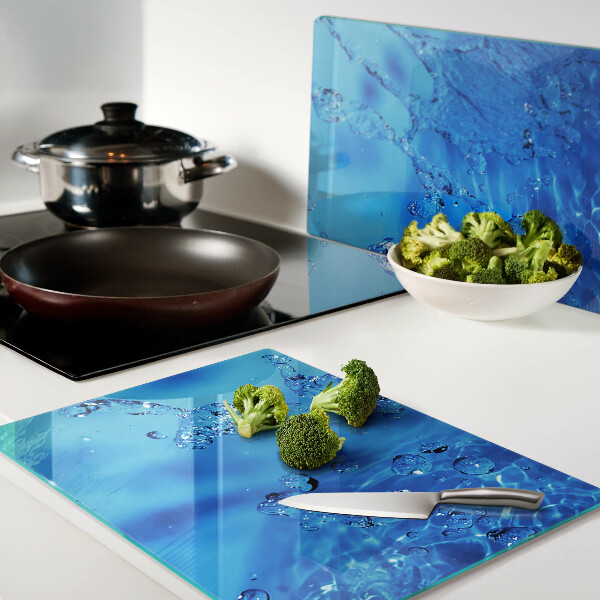 Snijplanken glas Water en luchtbellen