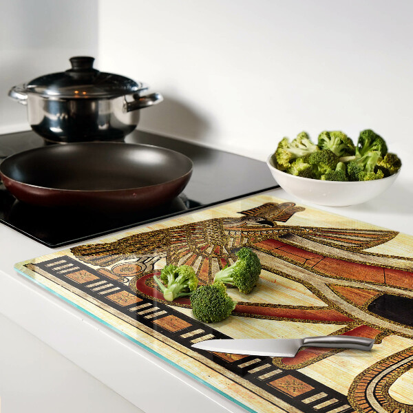 Glazen snijplanken Egyptisch hiërogliefmotief