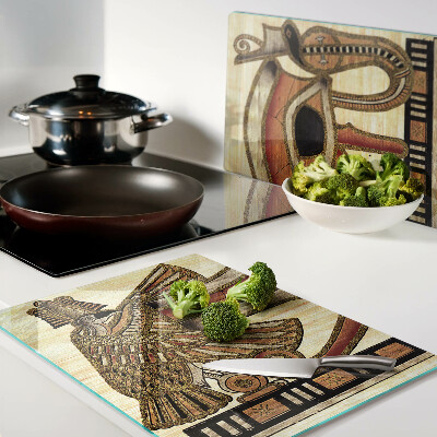 Glazen snijplanken Egyptisch hiërogliefmotief