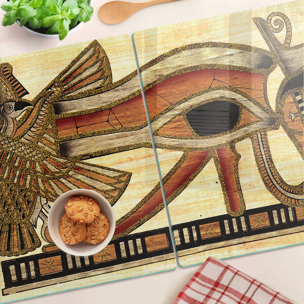 Glazen snijplanken Egyptisch hiërogliefmotief