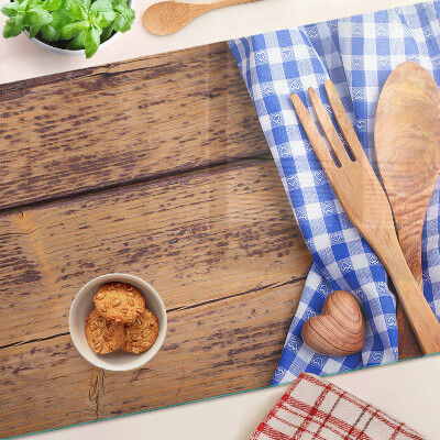 Snijplanken glas Keukenthema met houten accessoires