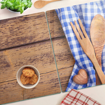 Snijplanken glas Keukenthema met houten accessoires