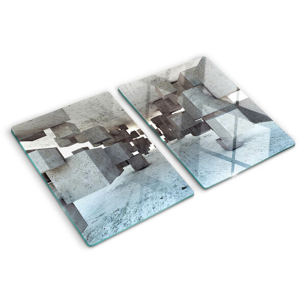 Glazen snijplanken Abstracte ruimtelijke compositie