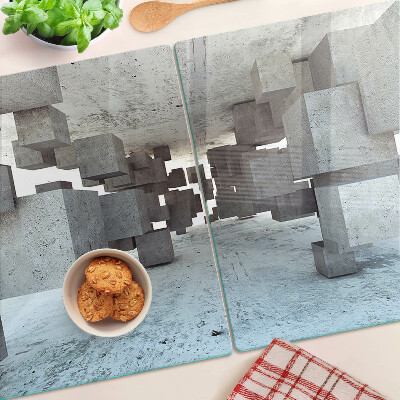 Glazen snijplanken Abstracte ruimtelijke compositie