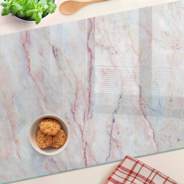 Glazen snijplanken Marmerpatroon in roze tinten