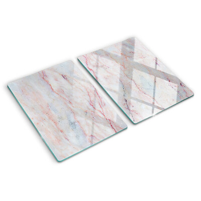 Glazen snijplanken Marmerpatroon in roze tinten