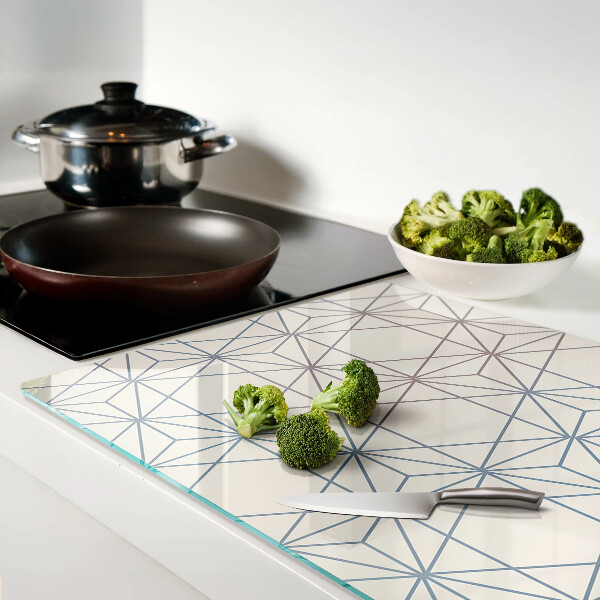 Snijplanken van glas Geometrie met driehoeken en lijnen