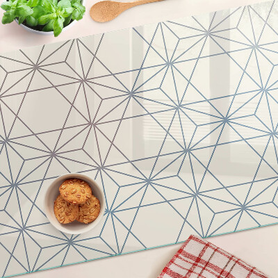 Snijplanken van glas Geometrie met driehoeken en lijnen