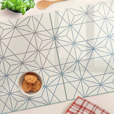 Snijplanken van glas Geometrie met driehoeken en lijnen