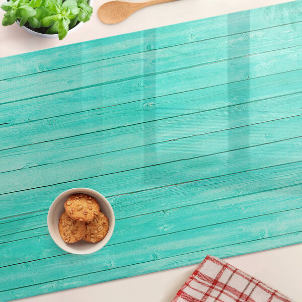 Glazen snijplanken Turkooizen vloerplanken