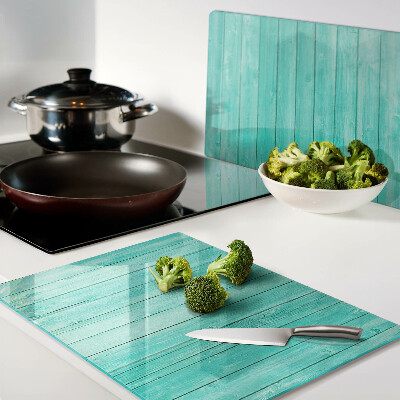 Glazen snijplanken Turkooizen vloerplanken