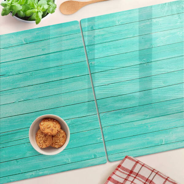 Glazen snijplanken Turkooizen vloerplanken