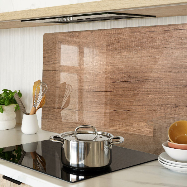 Snijplanken van glas Hout met weerspiegeling in het raam