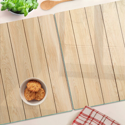 Glazen snijplanken Lichtgekleurde houten plank