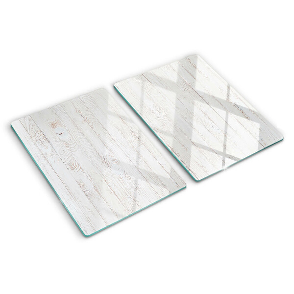 Glazen snijplanken Witte houten planken