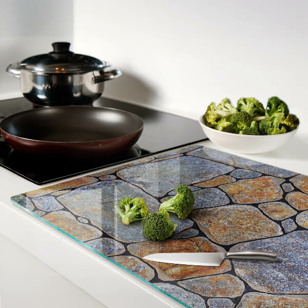 Snijplanken van glas Steenpatroon met textuur