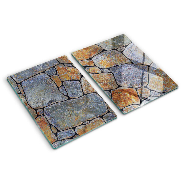 Snijplanken van glas Steenpatroon met textuur