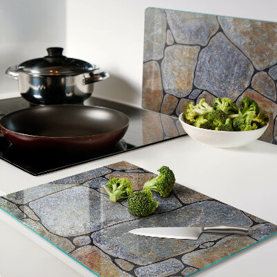 Snijplanken van glas Steenpatroon met textuur