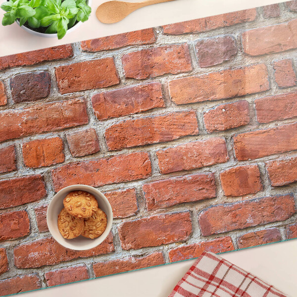 Glazen snijplanken Bakstenen muur