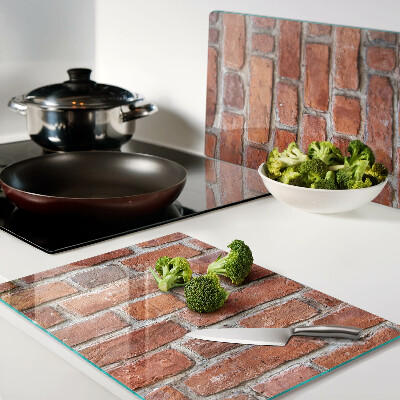 Glazen snijplanken Bakstenen muur