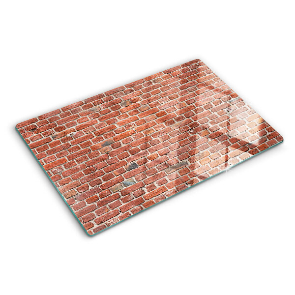Snijplanken van glas Bakstenen muur