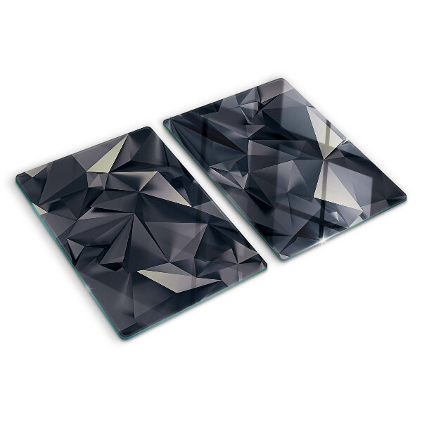 Snijplanken van glas Geometrie in grijstinten