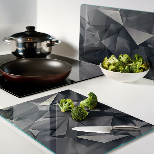 Snijplanken van glas Geometrie in grijstinten