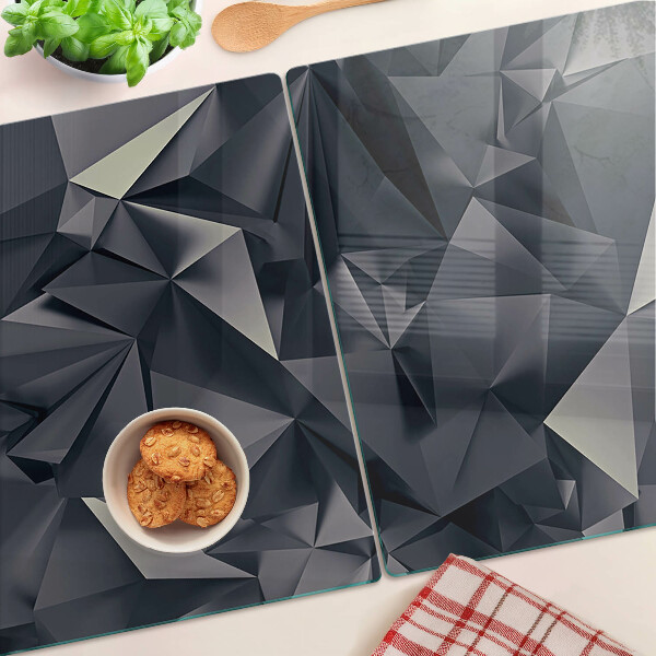 Snijplanken van glas Geometrie in grijstinten