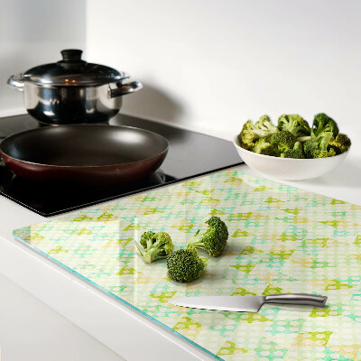 Glazen snijplanken Geometrische vormen in pastelkleuren