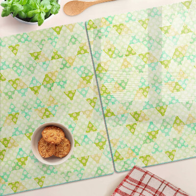 Glazen snijplanken Geometrische vormen in pastelkleuren