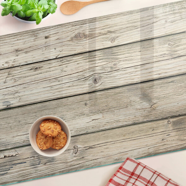 Snijplanken van glas Houten plank in rustieke stijl