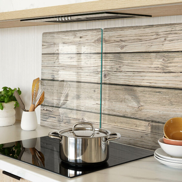 Snijplanken van glas Houten plank in rustieke stijl